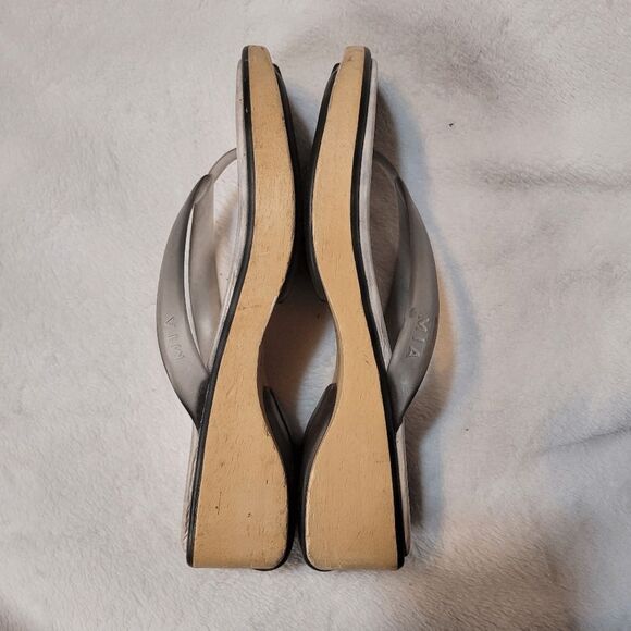 MIA wood platform flip flop sandals size 8 Y2k 2000s Bratz - Picture 5 of 9